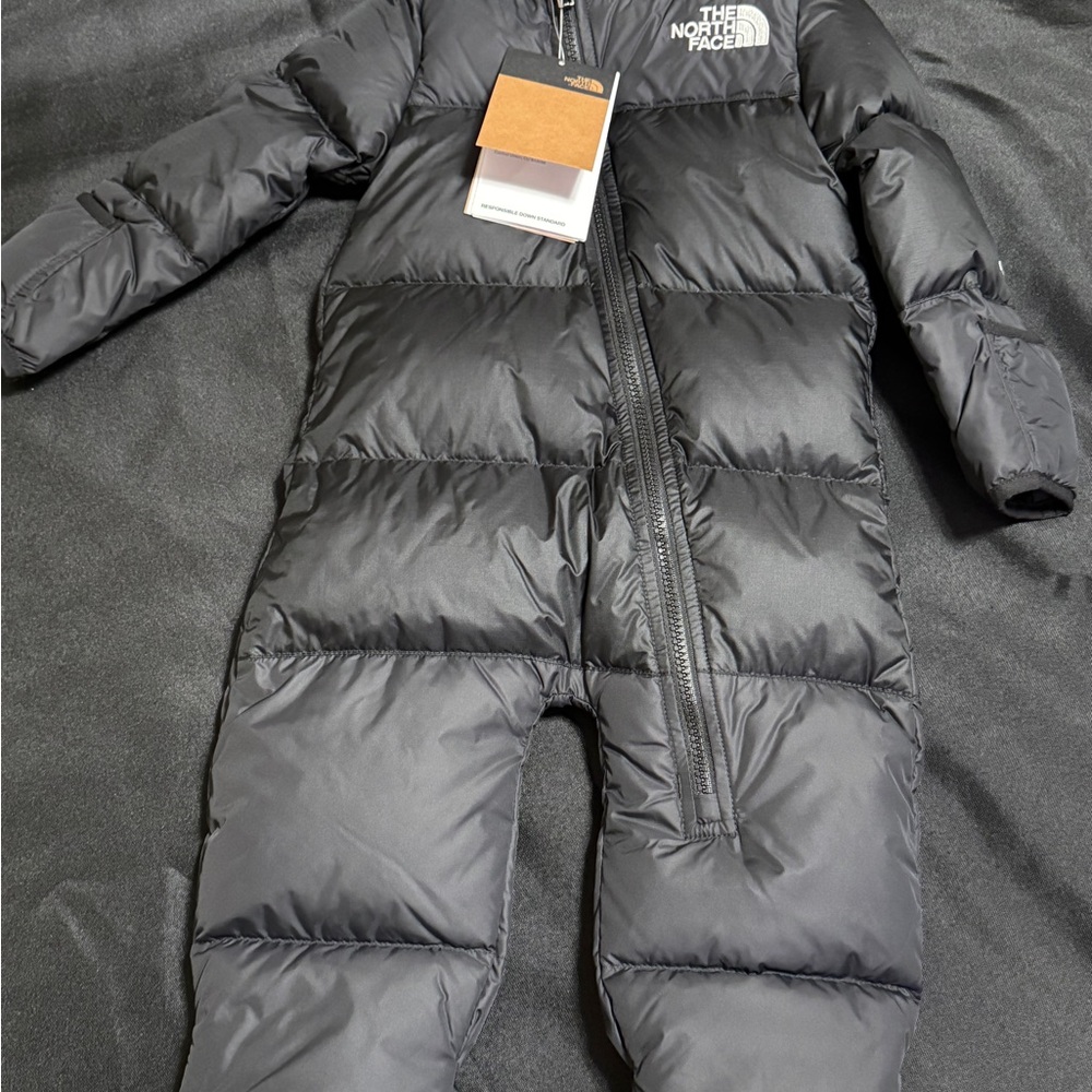 The North Face Kids Charcoal Puffer One Piece